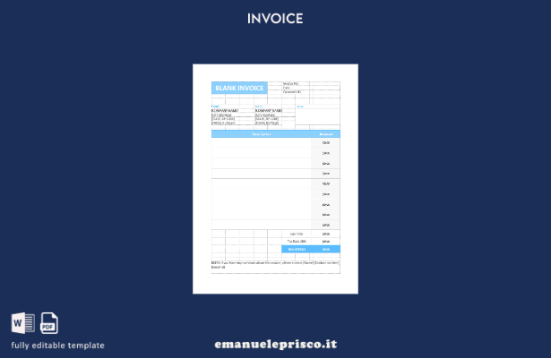 modello di fattura base gratuito in stile verificato